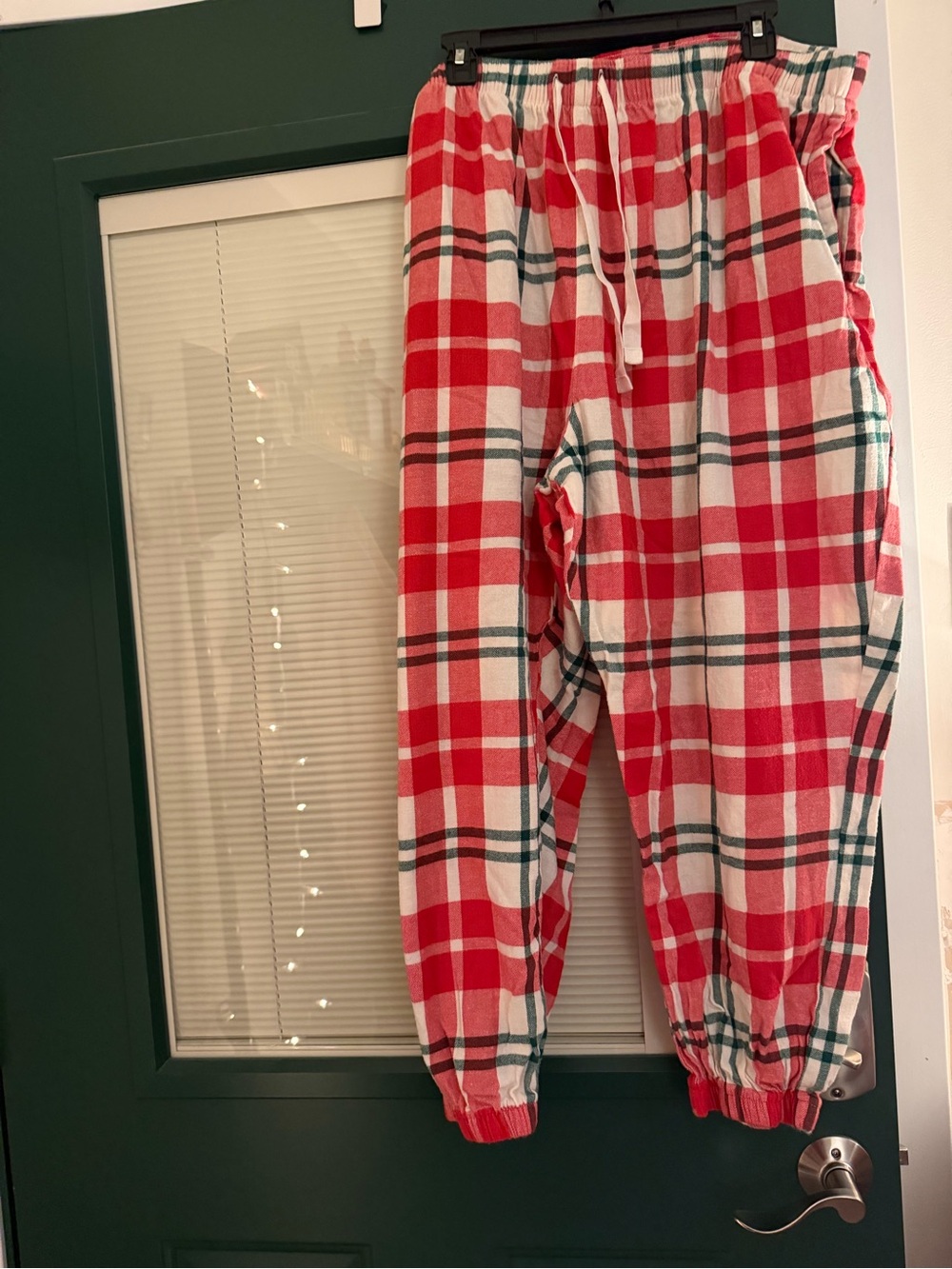 Red Plaid women's Pajama Pants - Cozy Flannel Sleepwear
